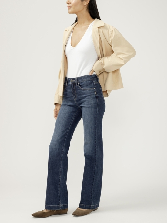 Silver Jeans Denim - Avery High Rise Luxe Stretch Trouser Leg Jeans